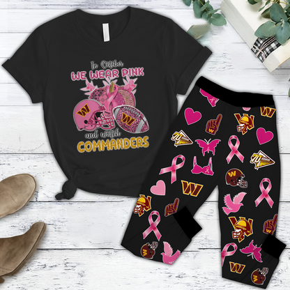 In October We Wear Pink And Watch WAS NFL Pajamas Set DatND DVT