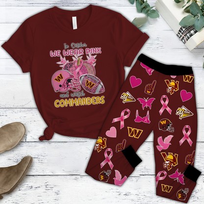 In October We Wear Pink And Watch WAS NFL Pajamas Set DatND DVT