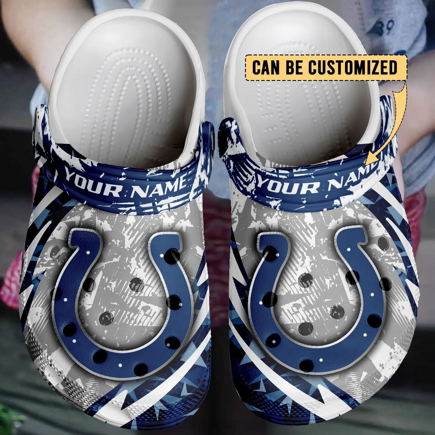 IND  x NFL Crocs Crocband Clogs Shoes DatND DVT