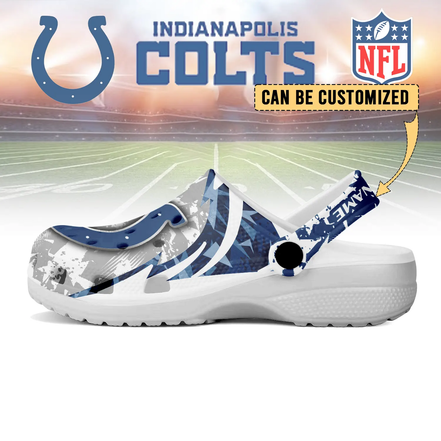 IND  x NFL Crocs Crocband Clogs Shoes DatND DVT