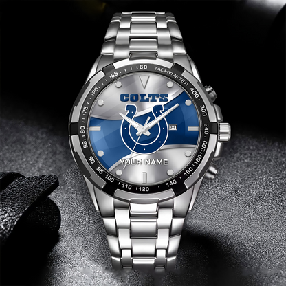 IND x NFL Alloy Men Quartz Watch - Custom Name DATND TANTD