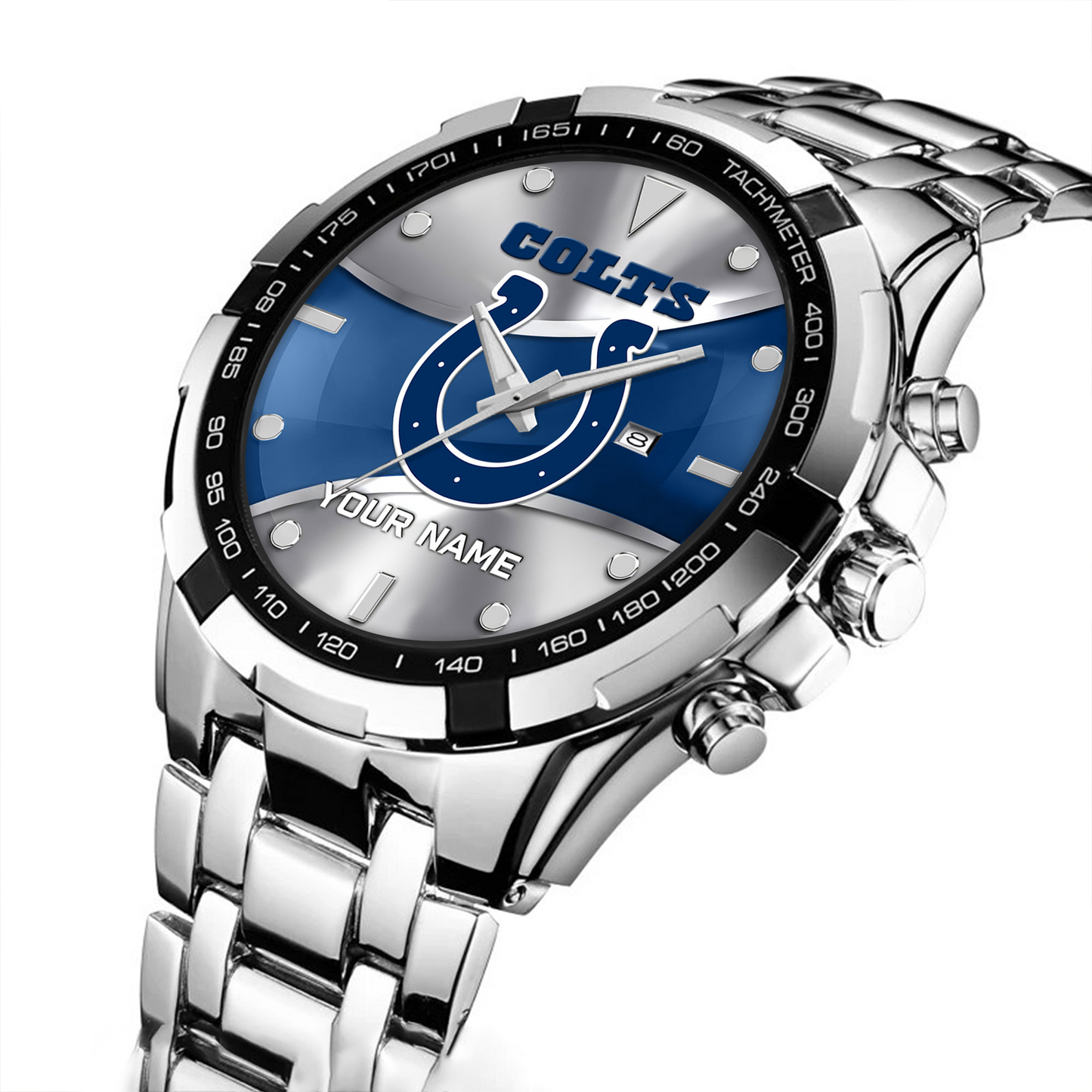 IND x NFL Alloy Men Quartz Watch - Custom Name DATND TANTD