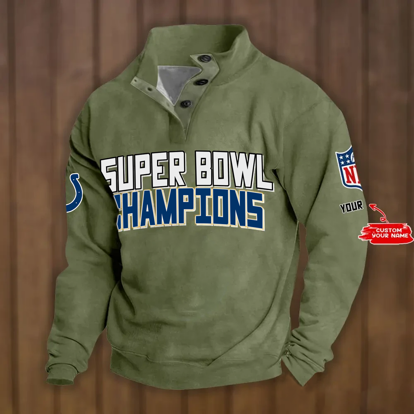 IND x NFL Double Breasted Stand Collar Hoodies DATND TANTD