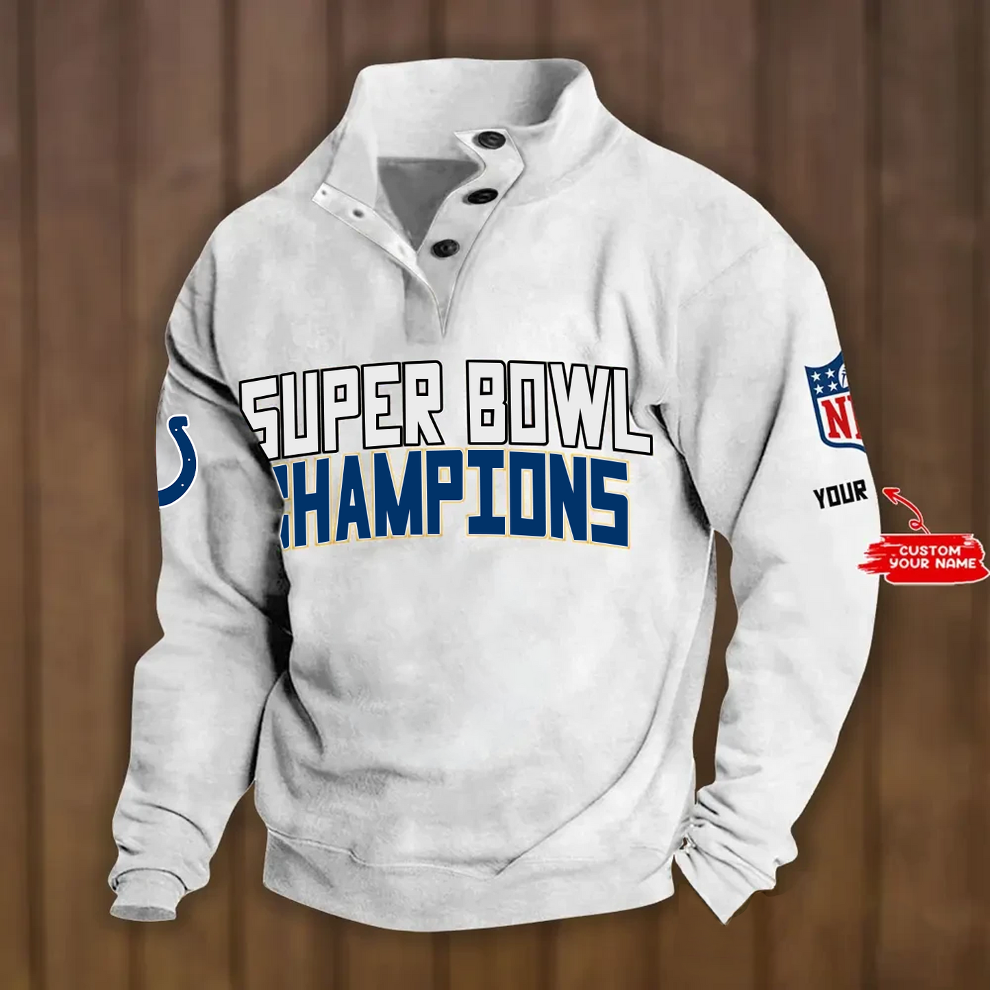 IND x NFL Double Breasted Stand Collar Hoodies DATND TANTD