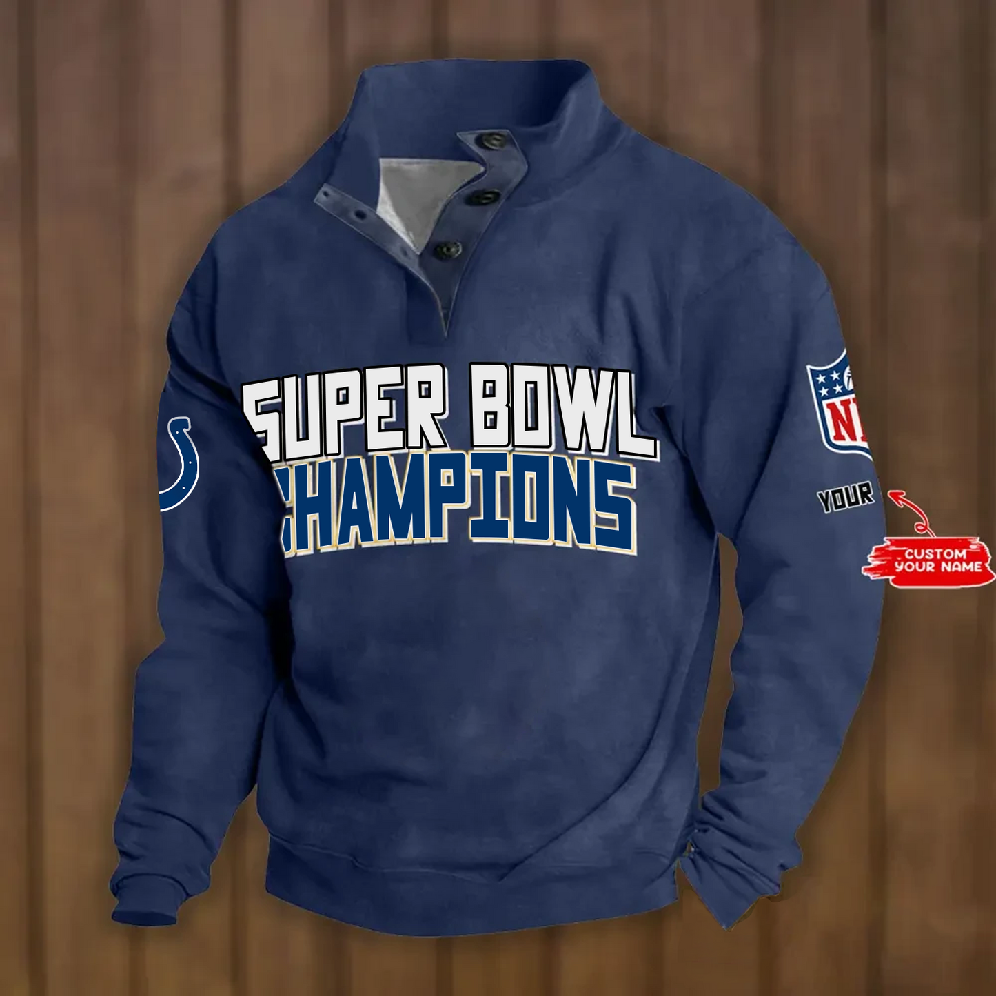 IND x NFL Double Breasted Stand Collar Hoodies DATND TANTD