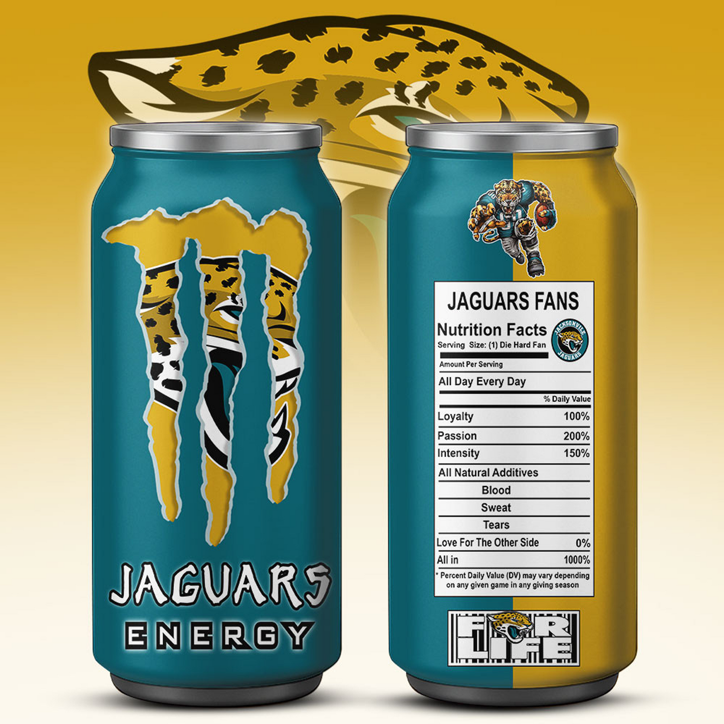 JAC x NFL Monster Energy Tumbler Gift for Fans DATND TANTD