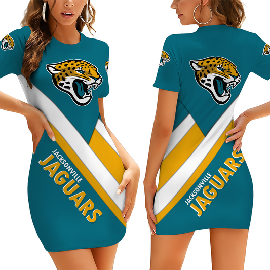 JAC X NFL Short Sleeve Bodycon Mini Dress DATND THUONGNH