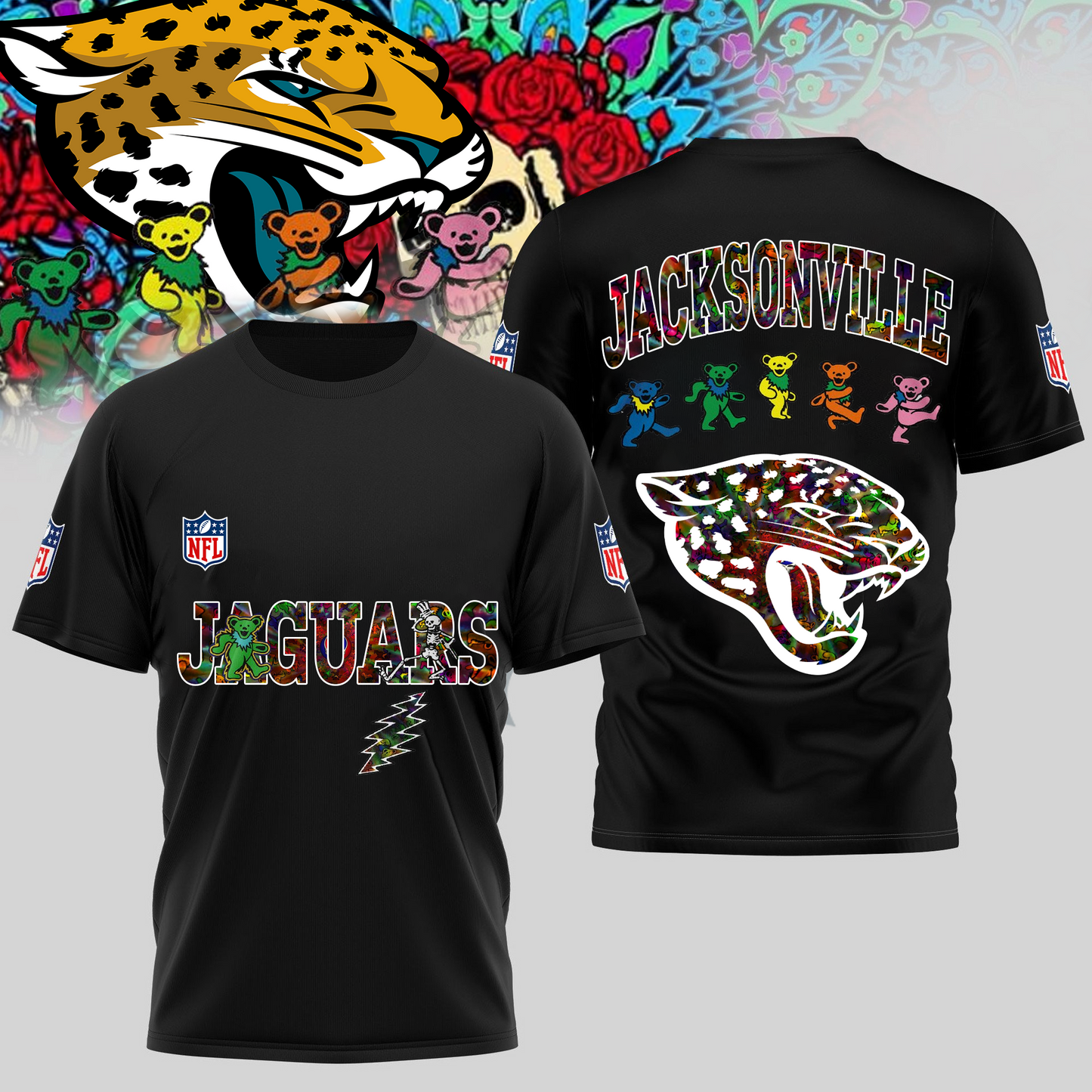 JJ Premium NFL Dancing Bear T-Shirt DDT HLPHUONG