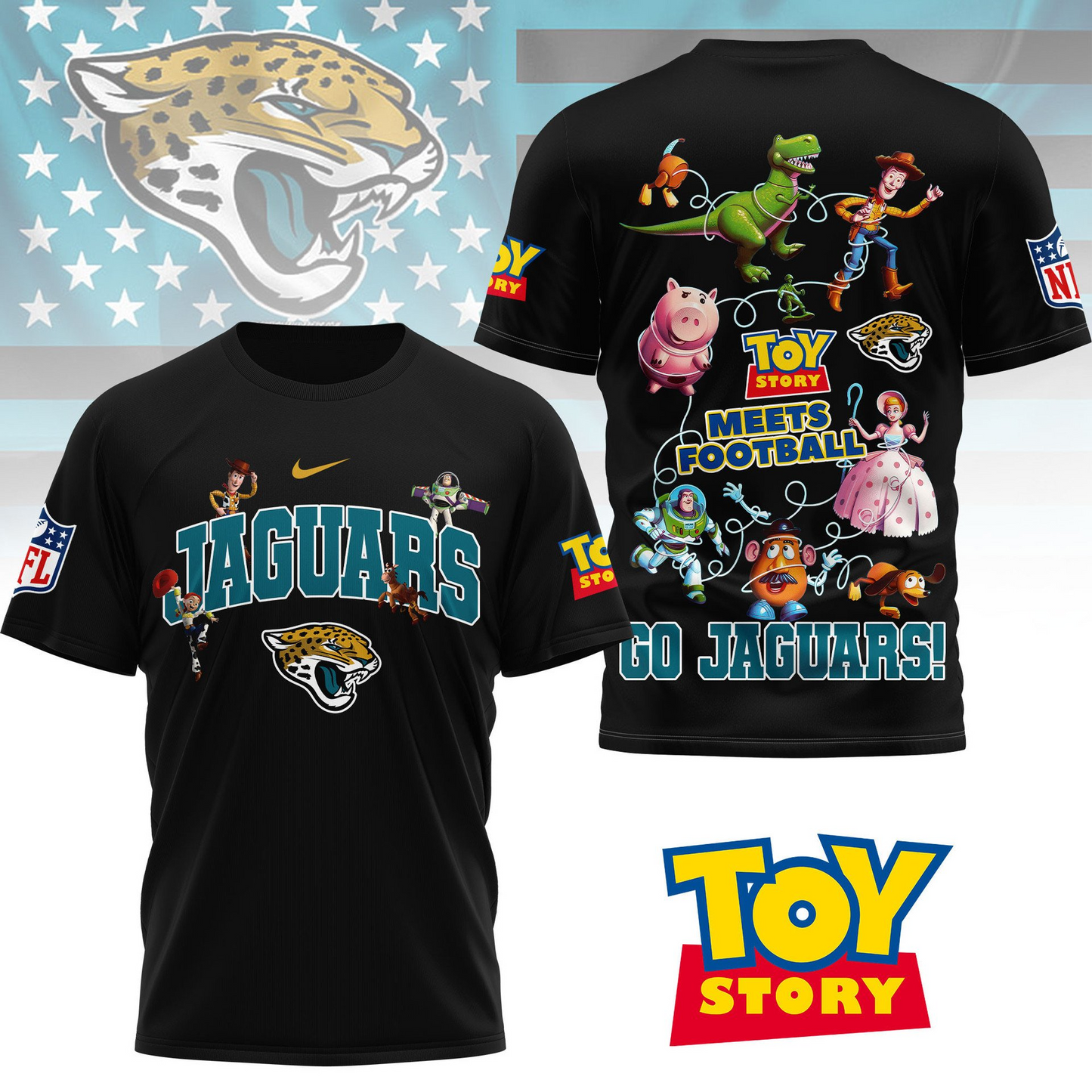 JJ Premium NFL Toy Story Fan 3D Shirt DDT CTND