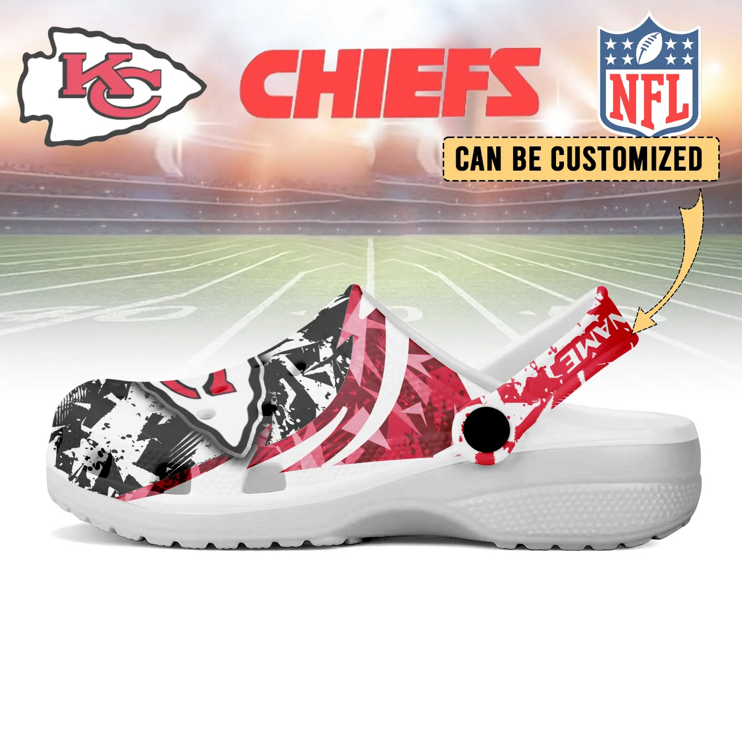 KC  x NFL Crocs Crocband Clogs Shoes DatND DVT