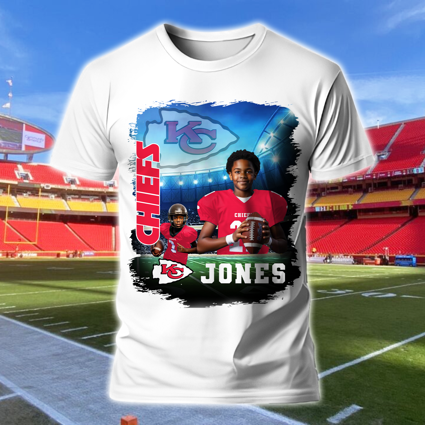 KC American Football Custom Photo And Custom Name, Gift For Fan Shirt