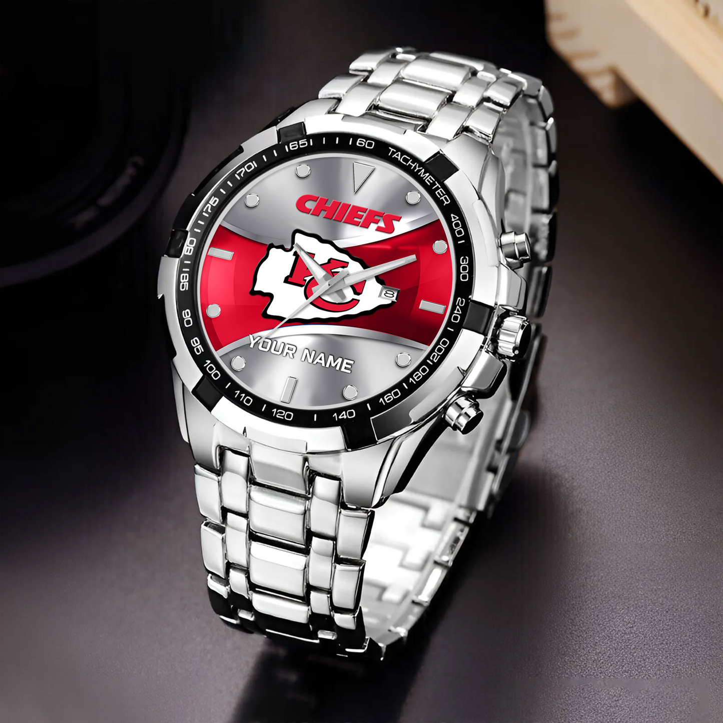 KC x NFL Alloy Men Quartz Watch - Custom Name DATND TANTD