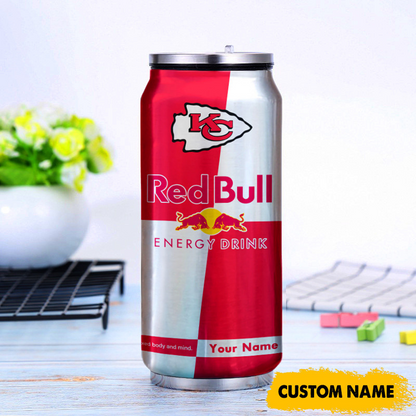 KC x NFL Mix RedB Drink Can Tumbler Custom Any Name DATND TANTD