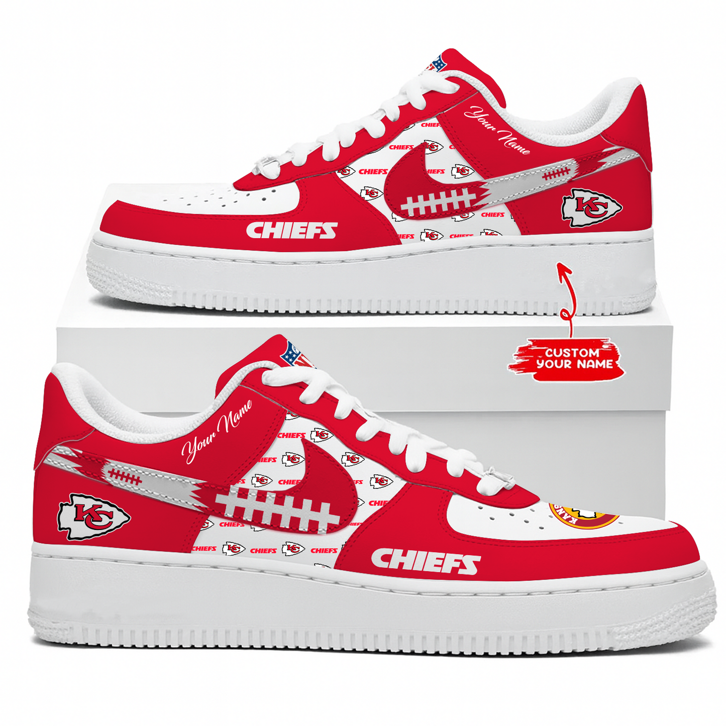 KC x NFL Personalized AF1 Shoes DatND DVT