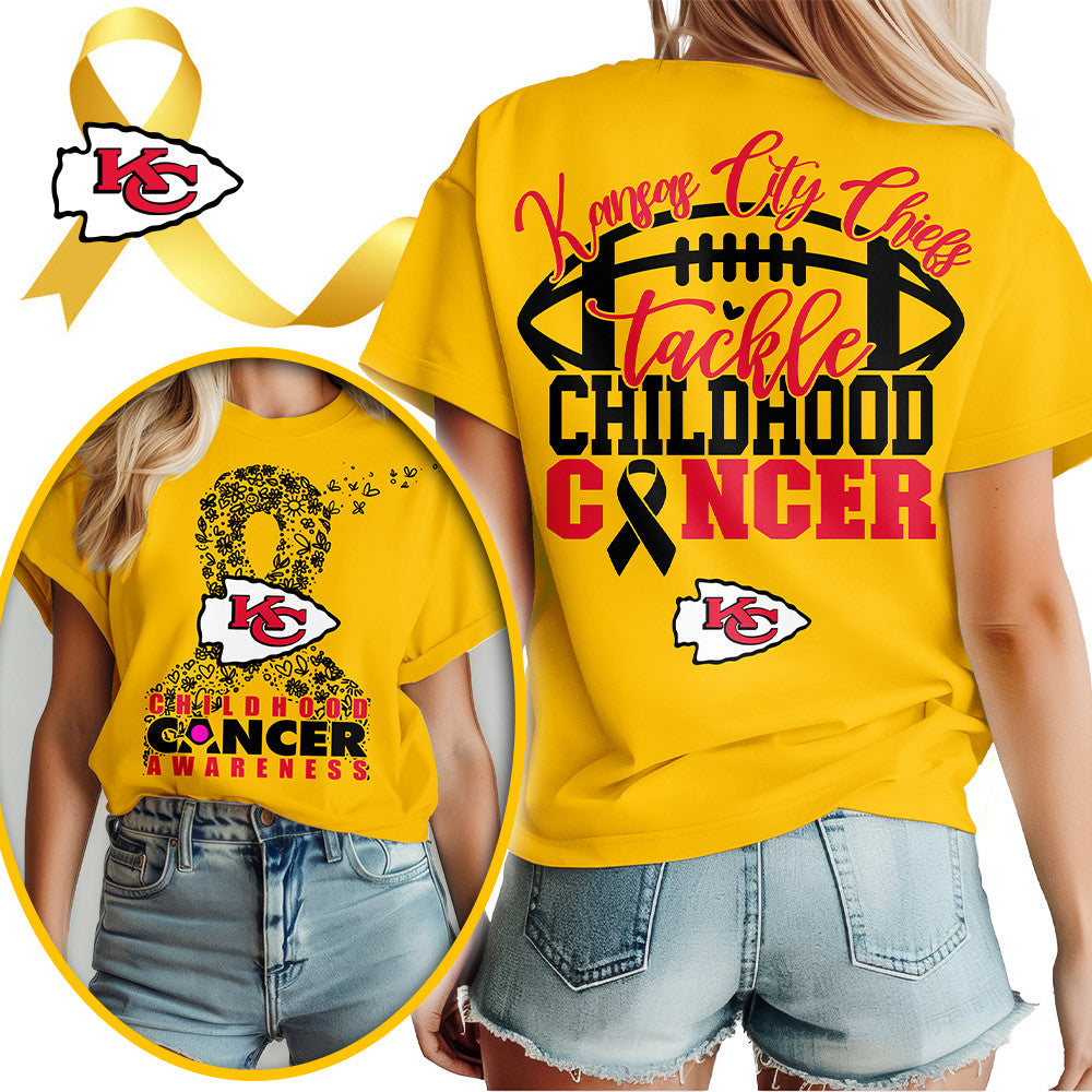 KC X NFL Premium Childhood Cancer Awareness Month 3D Shirt DatND ThuongNH