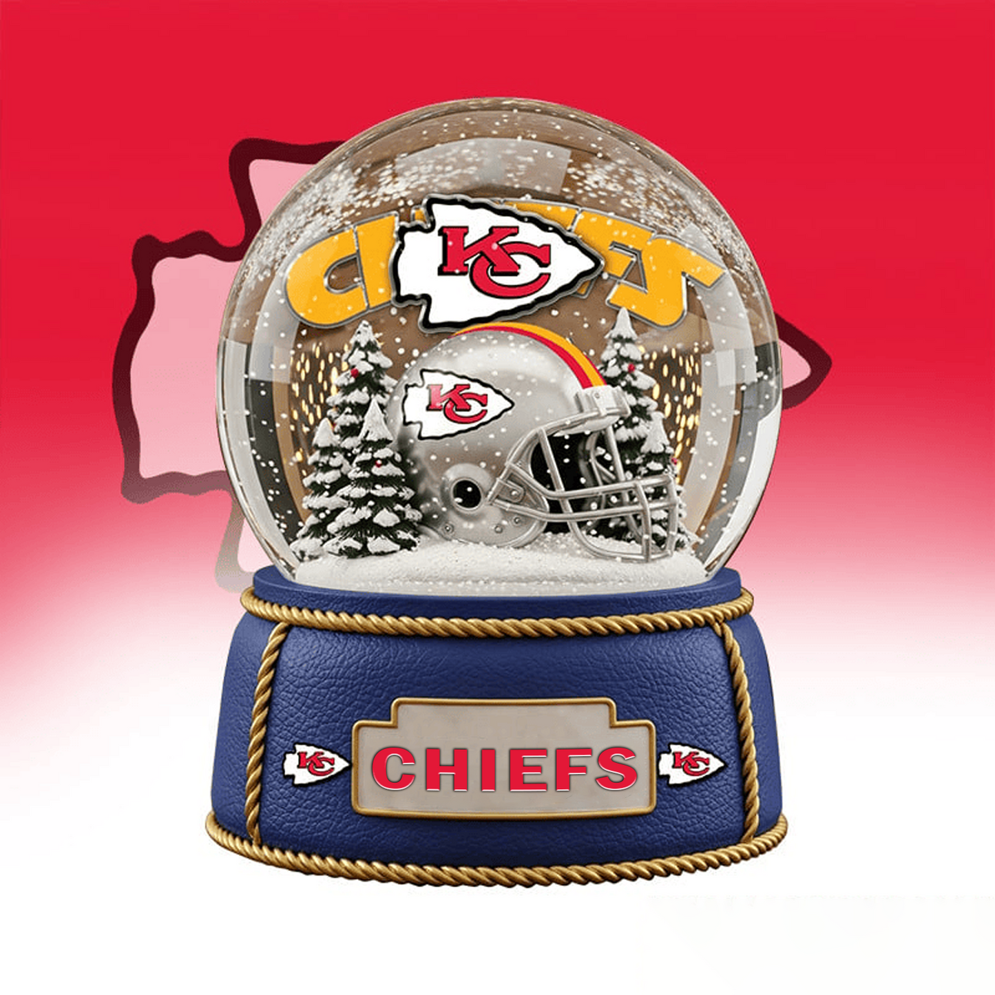 KC x NFL Prenium Christmas Acrylic Block Plaque TUANND TANTD
