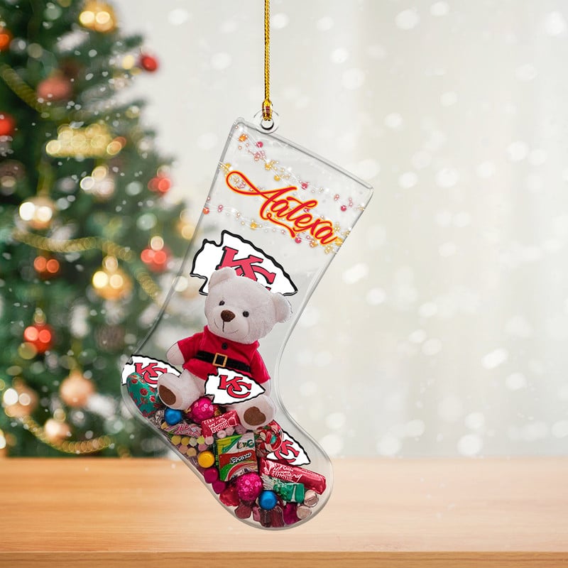 KCC Christmas NFL Personalized Acrylic Ornament For Fan DDTNTL