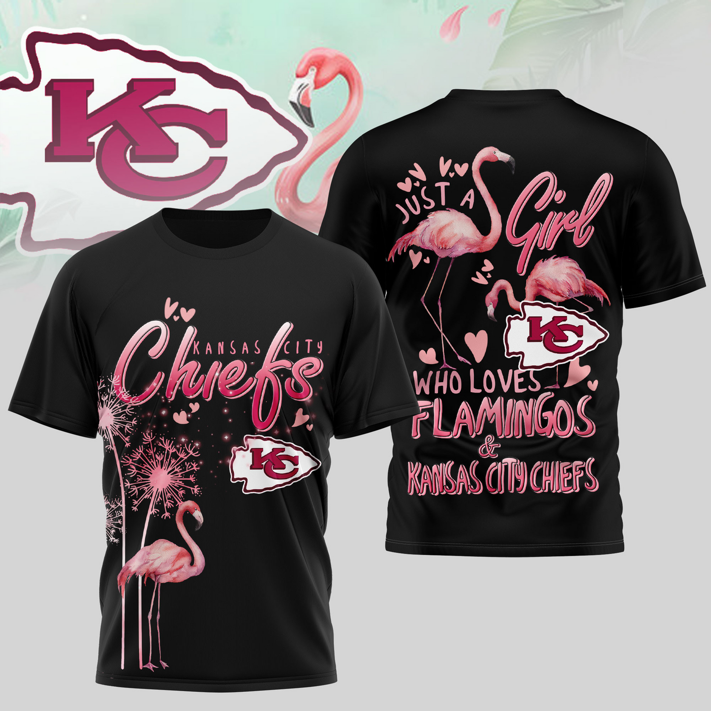KCC Premium NFL Flamingo 3D Shirt DDT NTL
