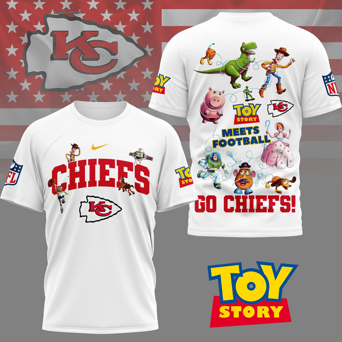 KCC Premium NFL Toy Story Fan 3D Shirt DDT CTND