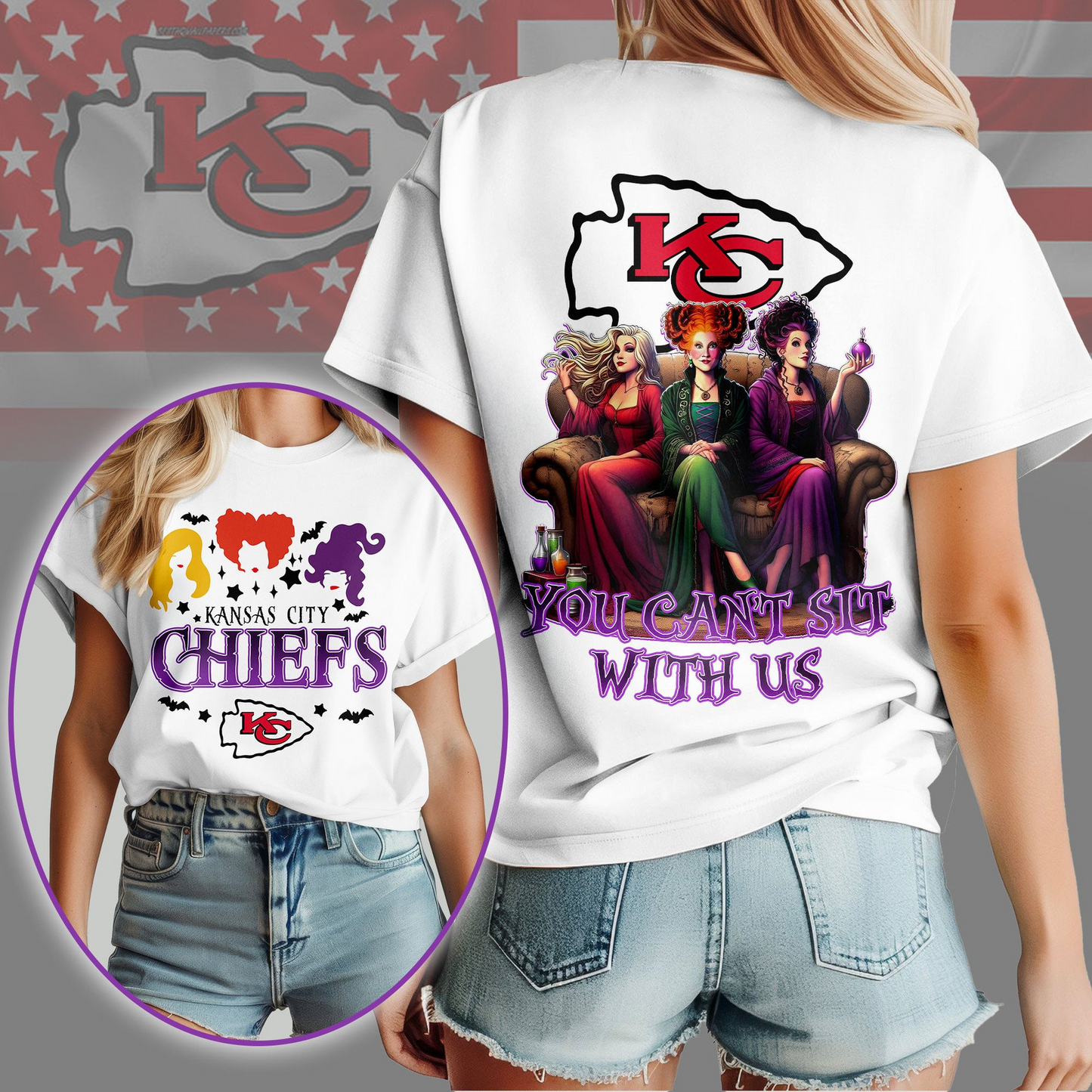 KCC Premium NFL You Can't Sit With Us 3D T-shirt DDT NTL