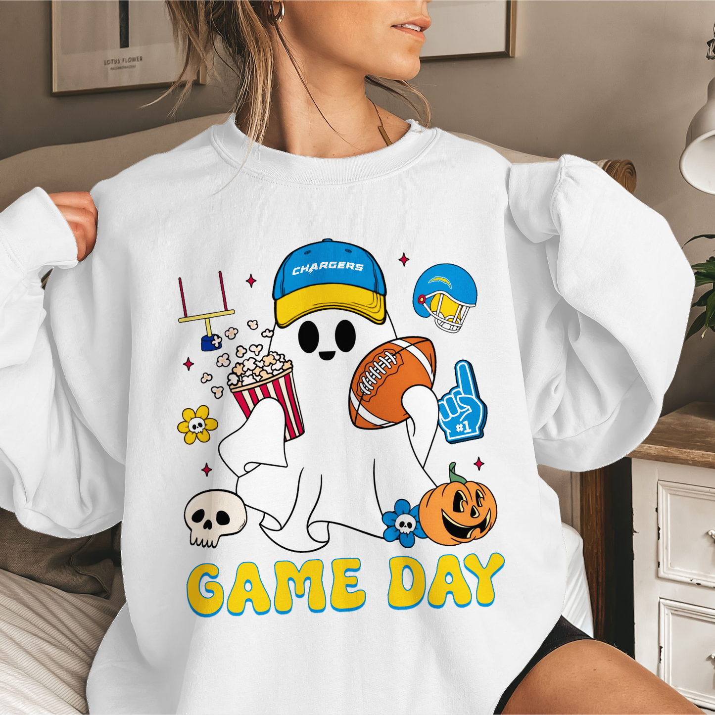 LAC Game Day Football Ghost Sweatshirt DDT NTL