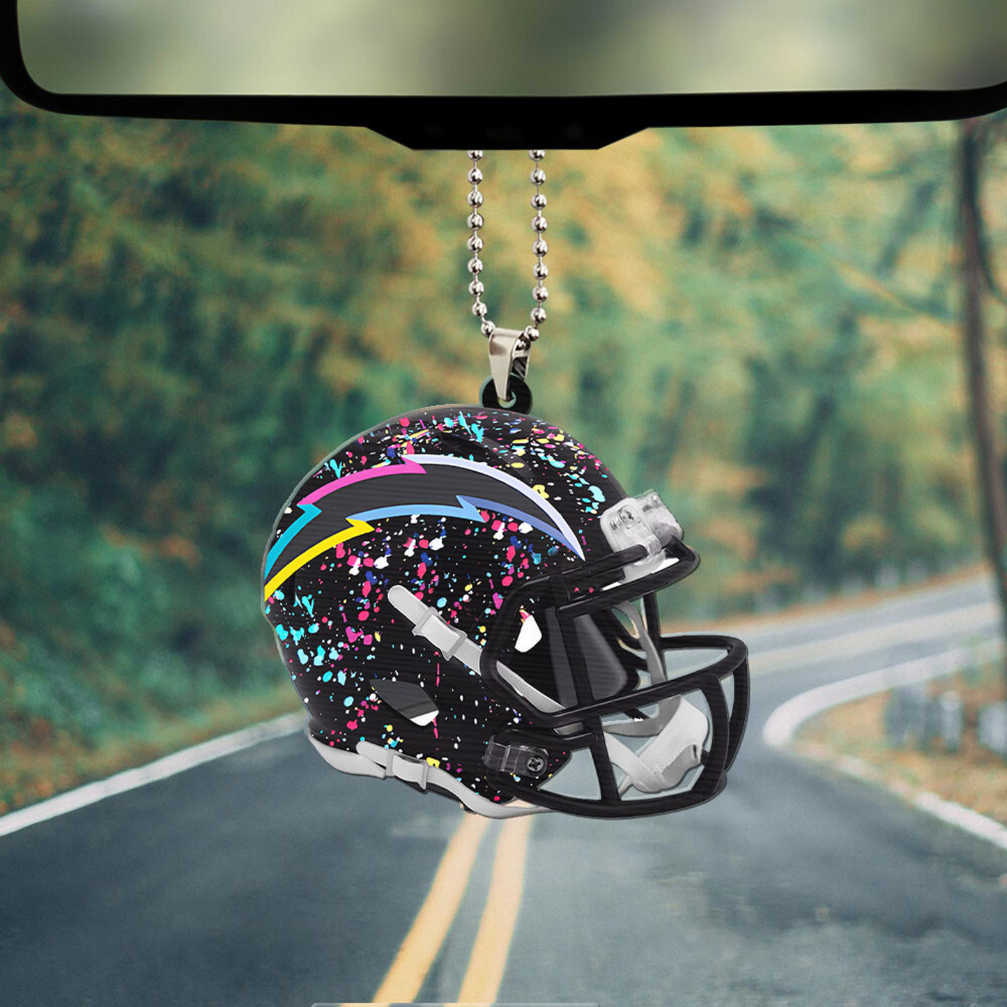 LAC x NFL Custom Shape 2-sided Car Ornament DATND TANTD