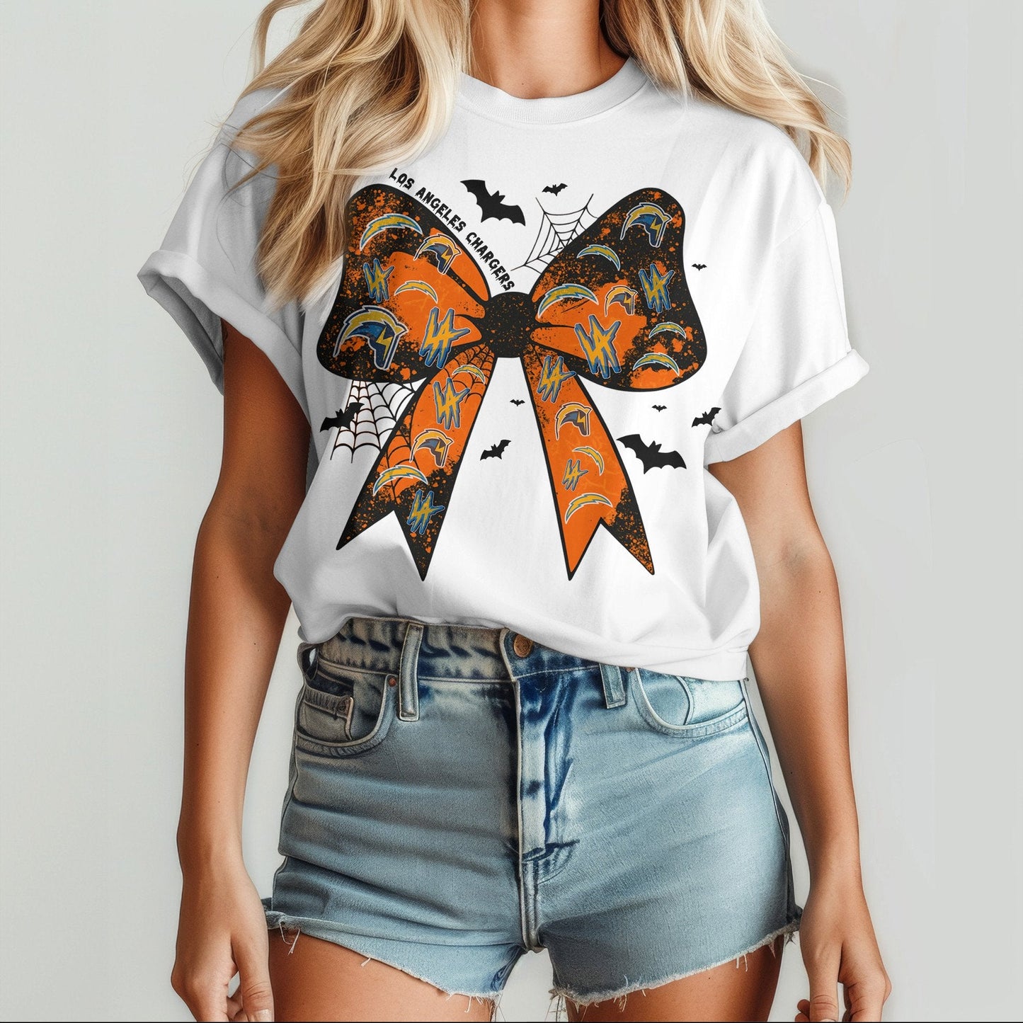 LAC x NFL Halloween Bow 3D Shirt 0409 DatND DVT