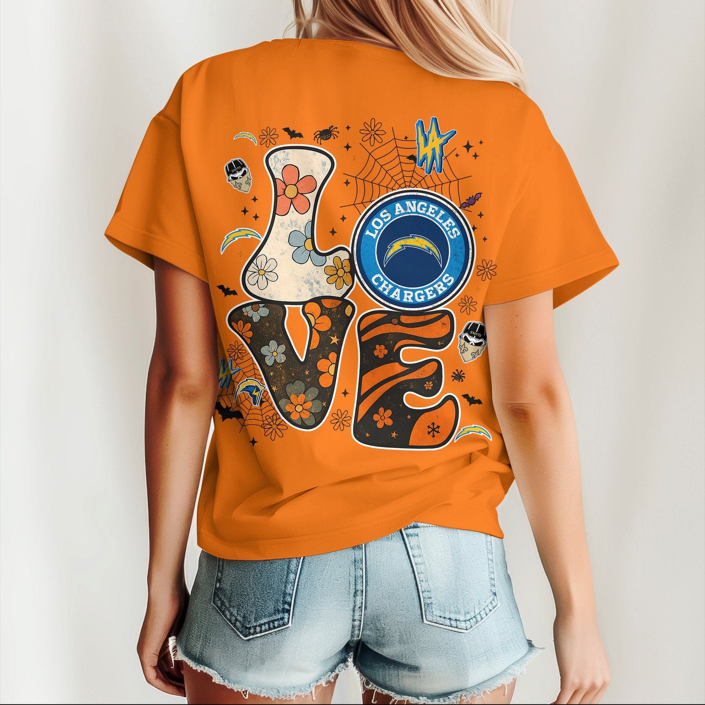 LAC x NFL Halloween Bow 3D Shirt 0409 DatND DVT