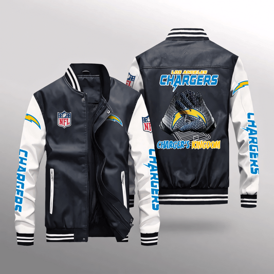 LAC x NFL Leather Bomber Jacket DATND TANTD