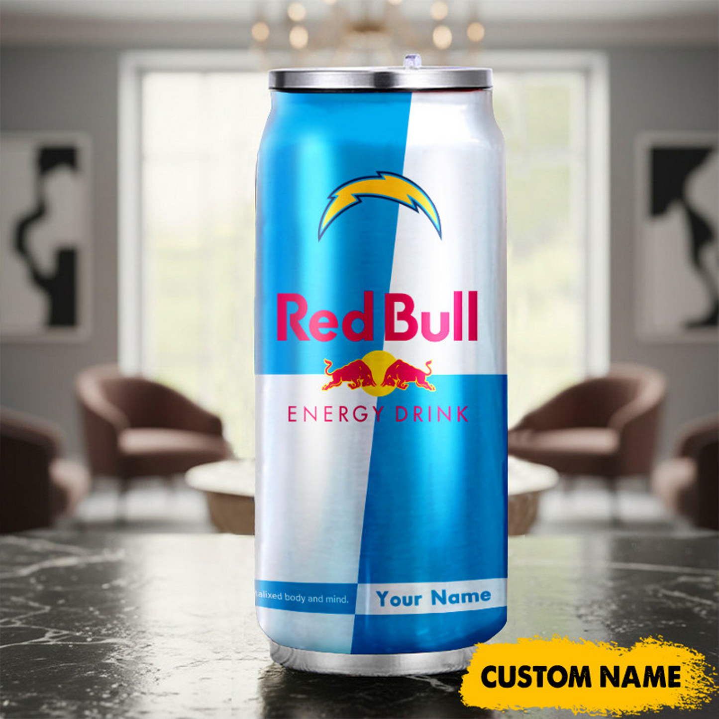 LAC x NFL Mix RedB Drink Can Tumbler Custom Any Name DATND TANTD