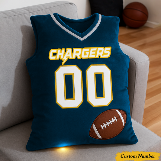LAC x NFL Personalized Graphic 3DPrint Football Jersey Pillow DDT CTND