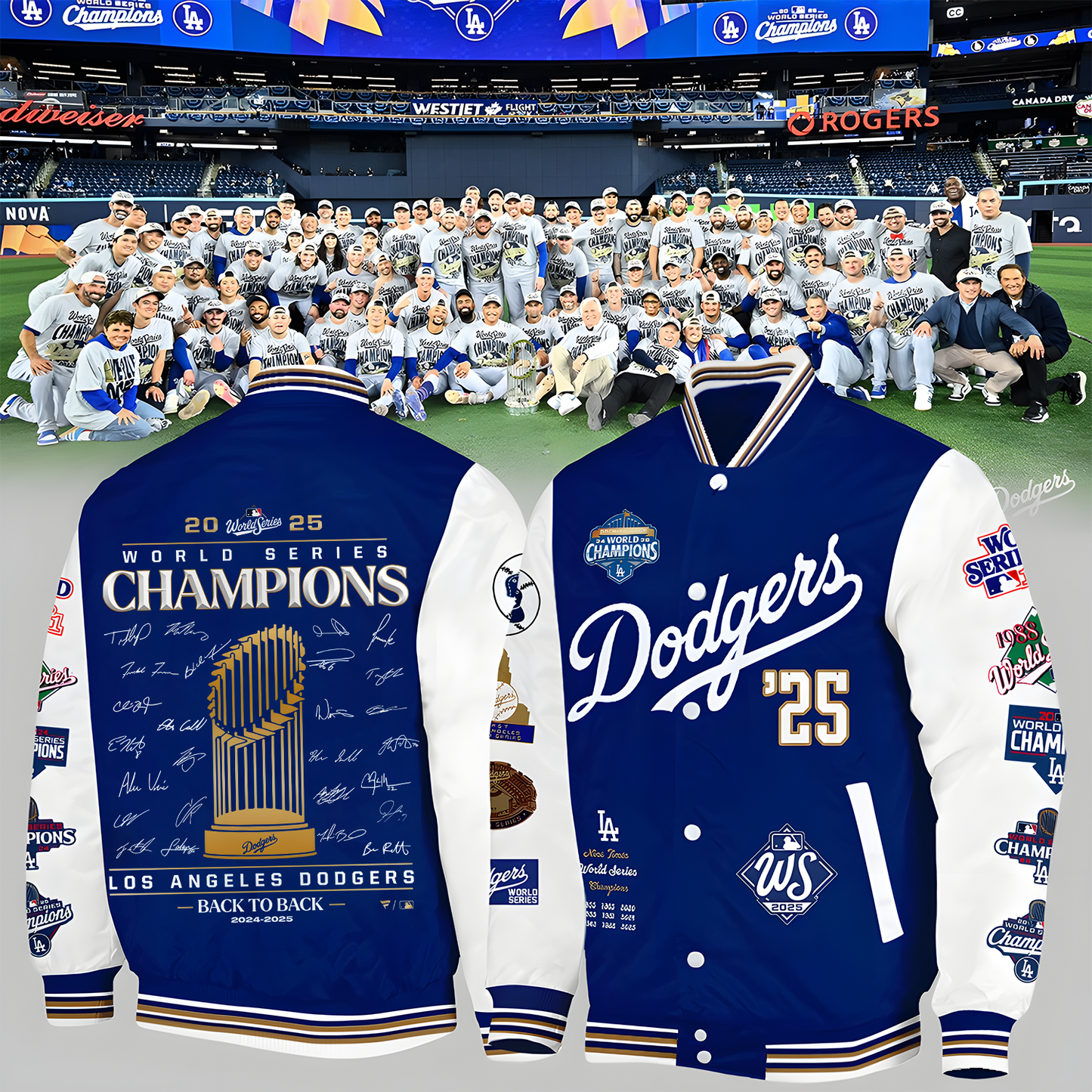 LAD x MLB World Series Winners 2025 V2 Varsity Jacket DDT HLPHUONG
