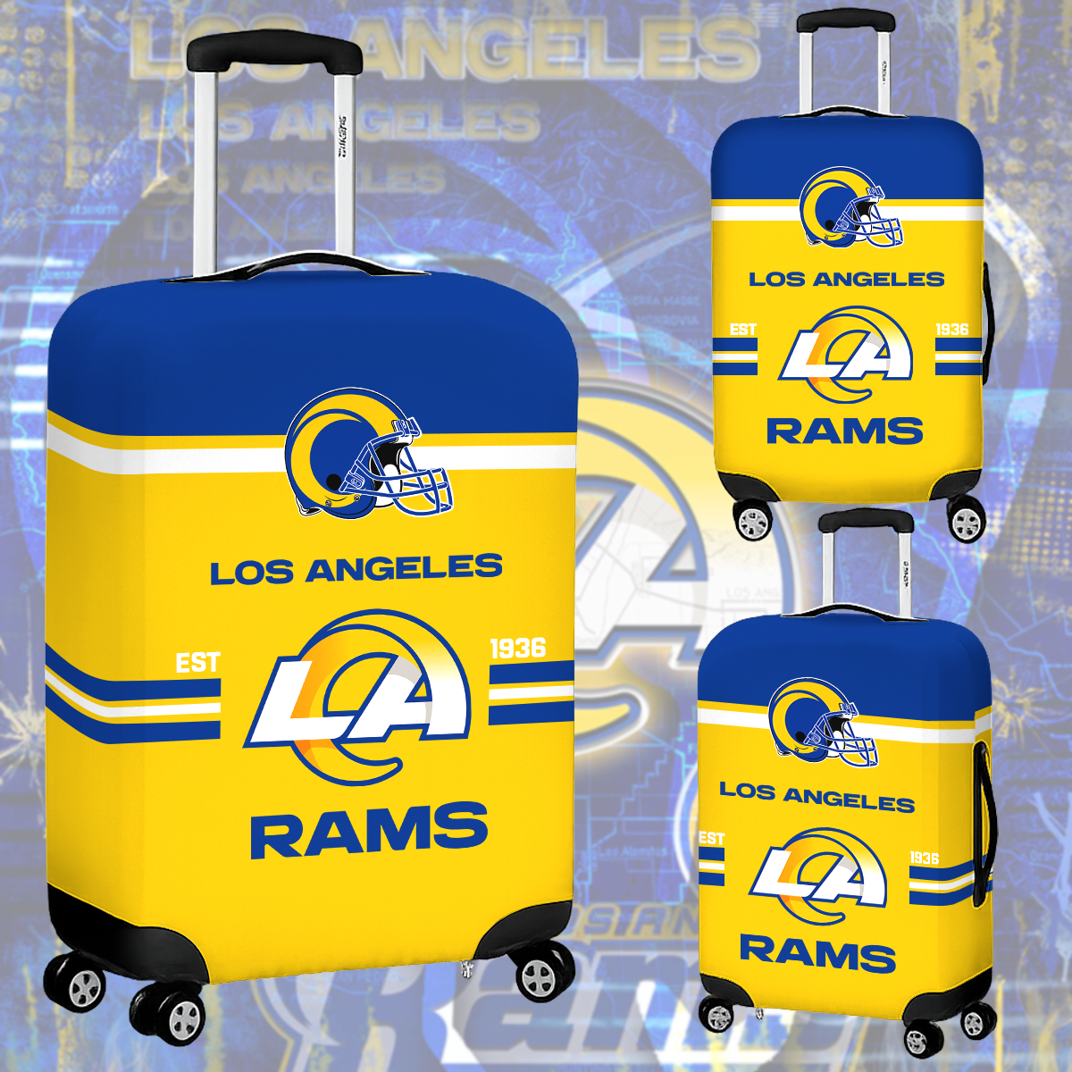 LAR NFL Luggage Cover Suitcase Protector DDT NTL