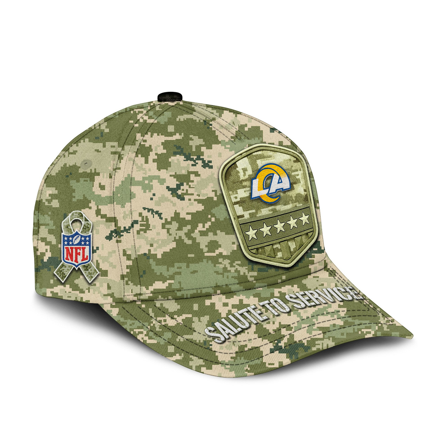 LAR Premium NFL Salute To Service Classic Cap DDT  NTL