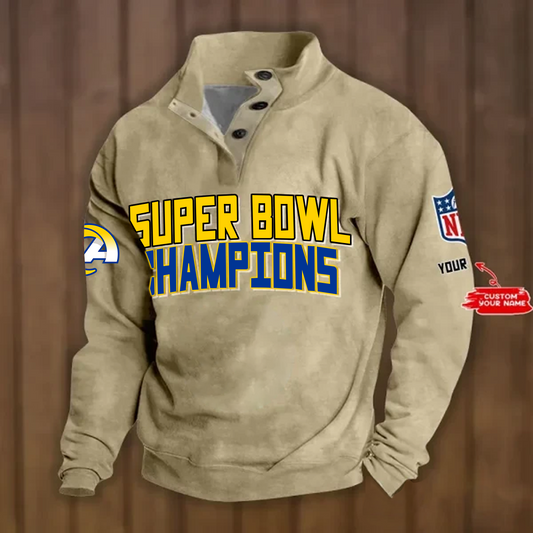 LAR x NFL Double Breasted Stand Collar Hoodies DATND TANTD