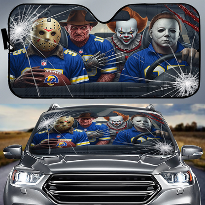 LAR x NFL Horror Car Sunshade For Fan DDT CTND