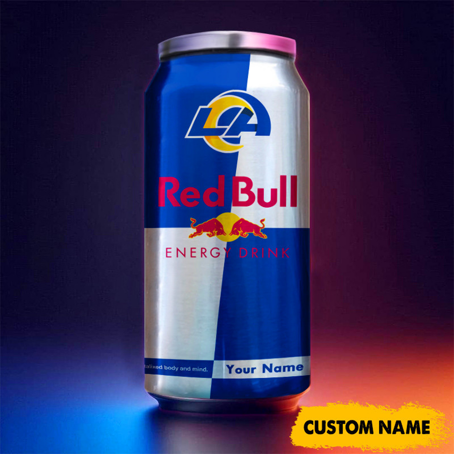 LAR x NFL Mix RedB Drink Can Tumbler Custom Any Name DATND TANTD