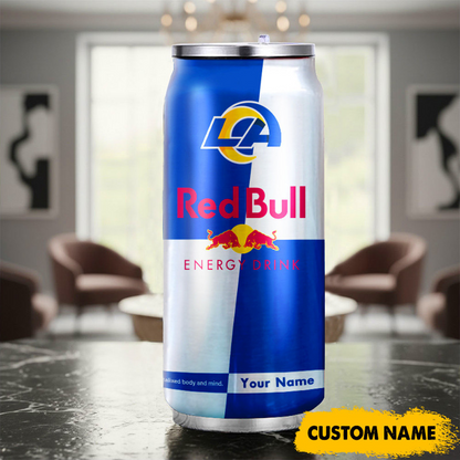 LAR x NFL Mix RedB Drink Can Tumbler Custom Any Name DATND TANTD