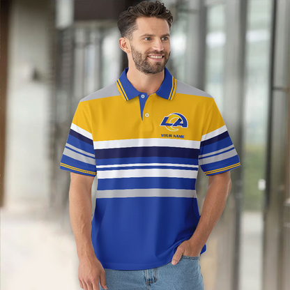 LAR x NFL New Style Men Short Sleeves Polo Shirt DatND DVT