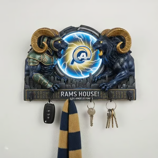 LAR X NFL Originality Verification Football Team Wall Key Holder NAK THUONGNH
