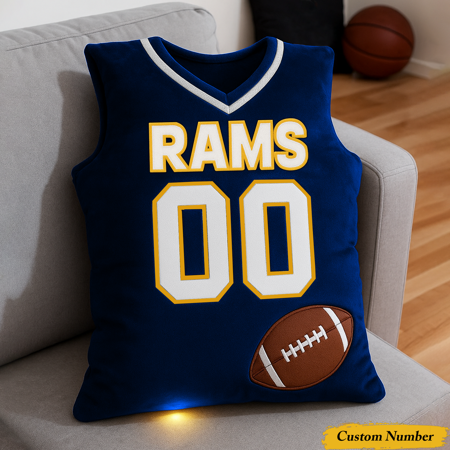LAR x NFL Personalized Graphic 3DPrint Football Jersey Pillow DDT CTND