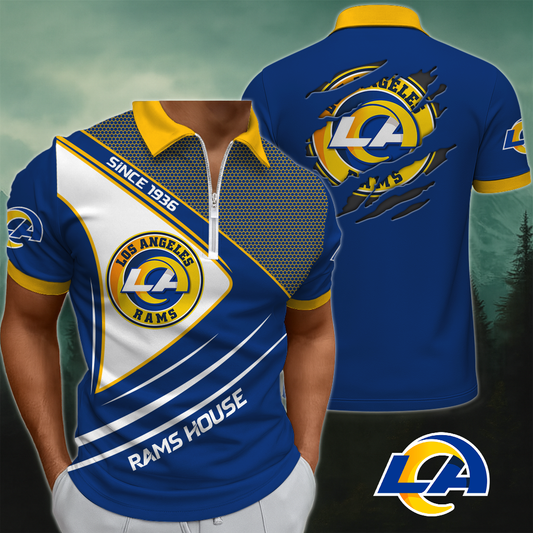 LAR x NFL Premium 3D Zip Polo DDT NTL