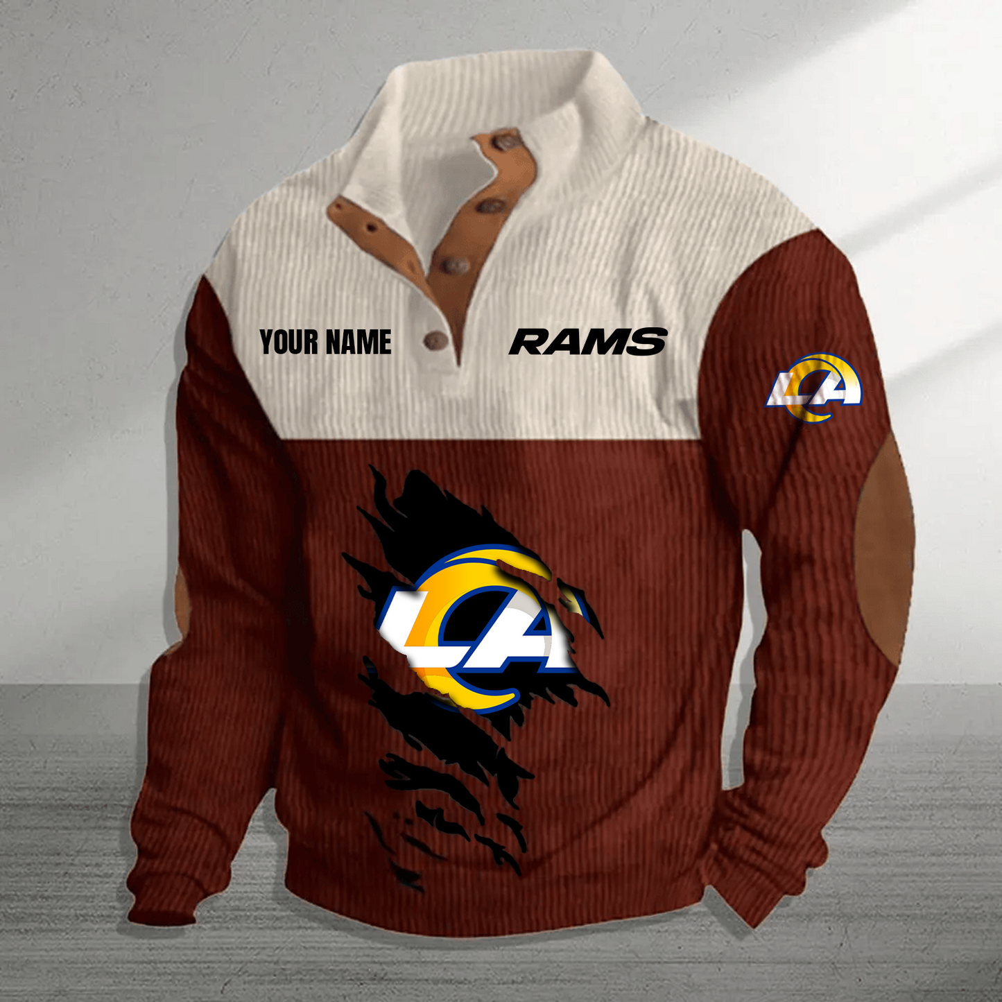 LAR x NFL Premium Personalized Game-Day Pullover DATND TANTD
