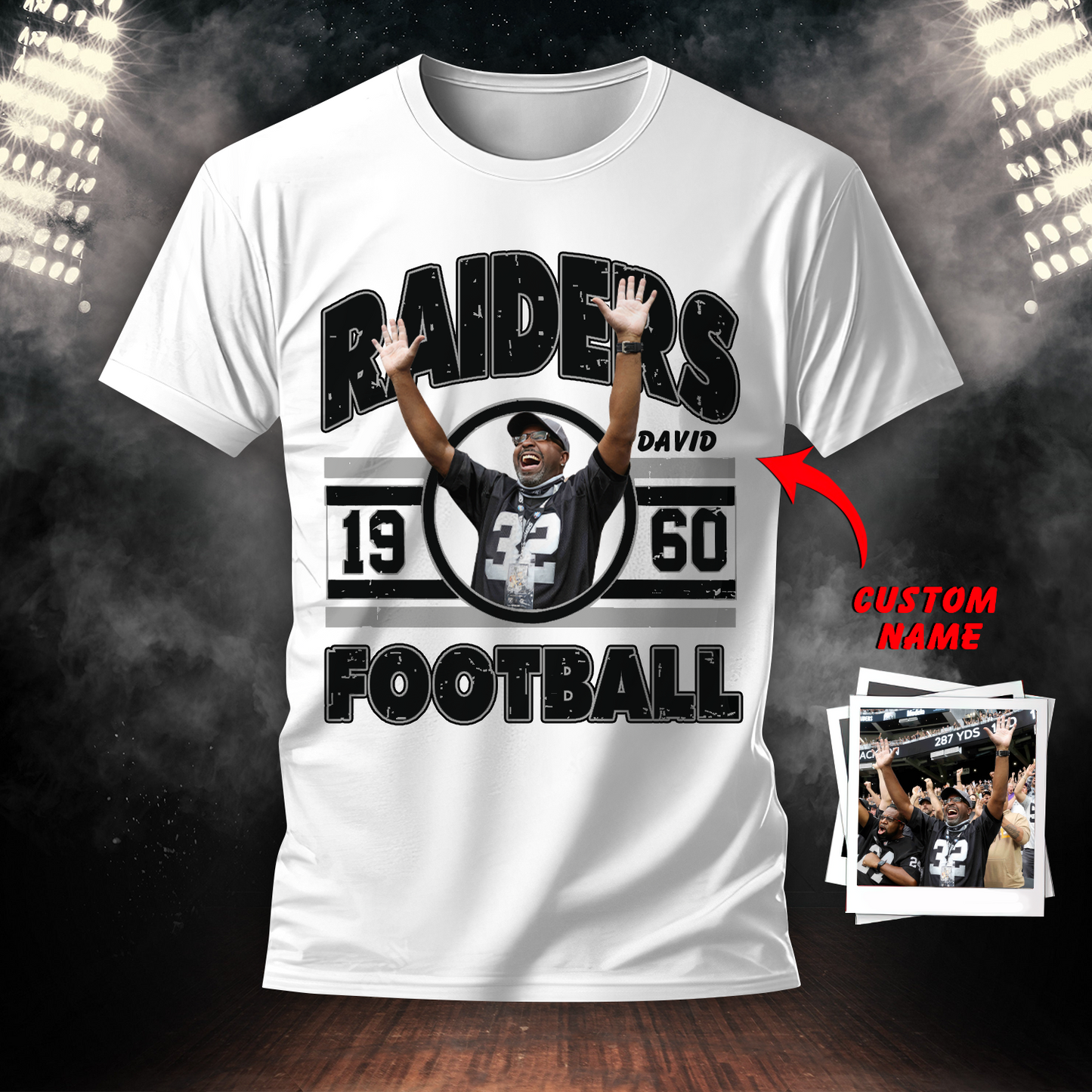 LVR American Football Custom Name And Custom Photo For Fan Shirt