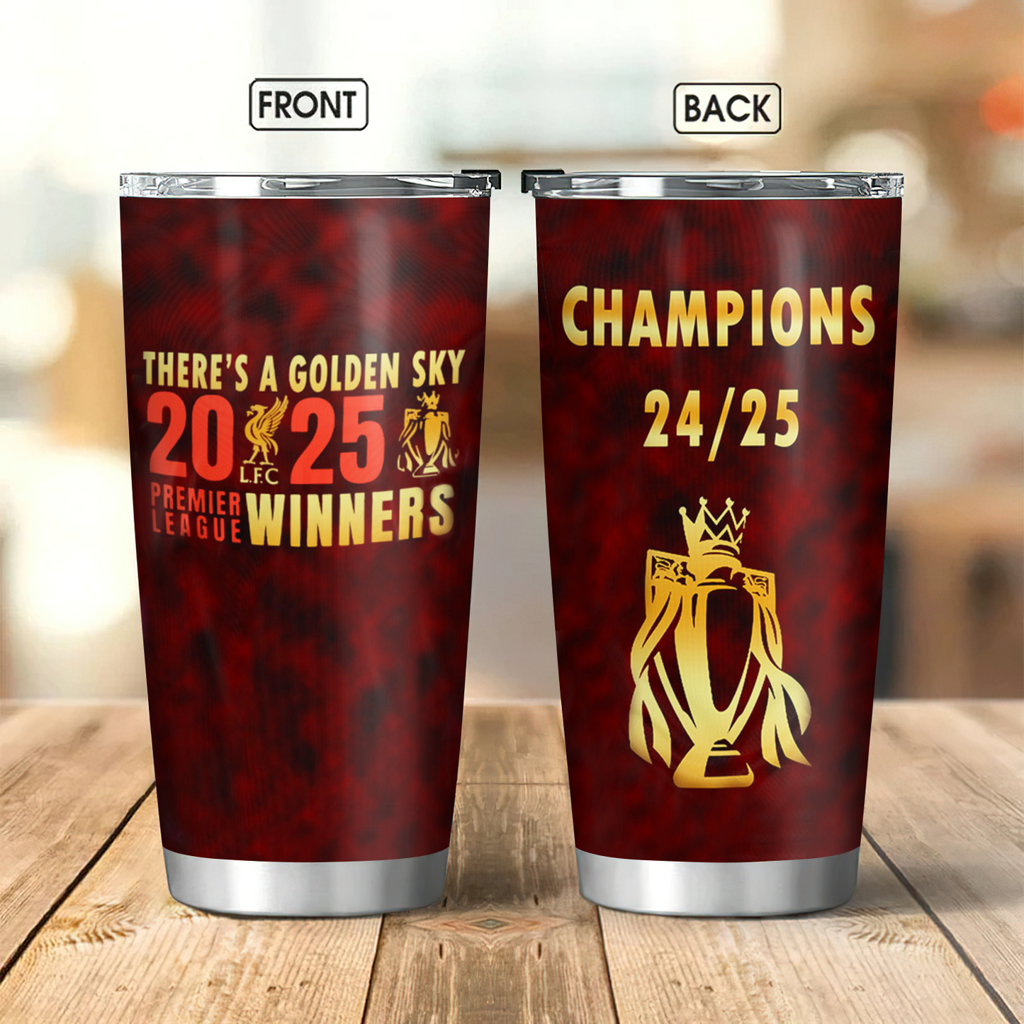 Liverpool FC Champions Premier League 20th 2025 V11 Tumbler