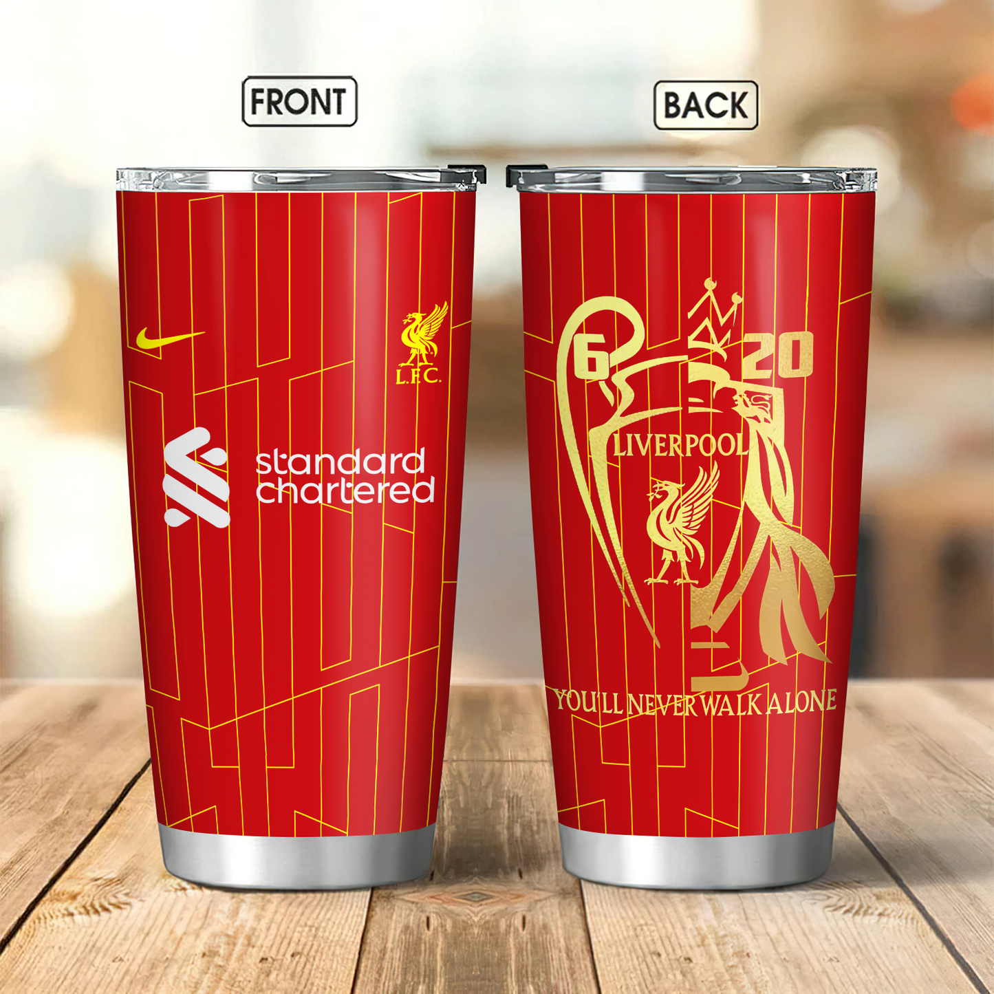 Liverpool FC Champions Premier League 20th 2025 V13 Tumbler