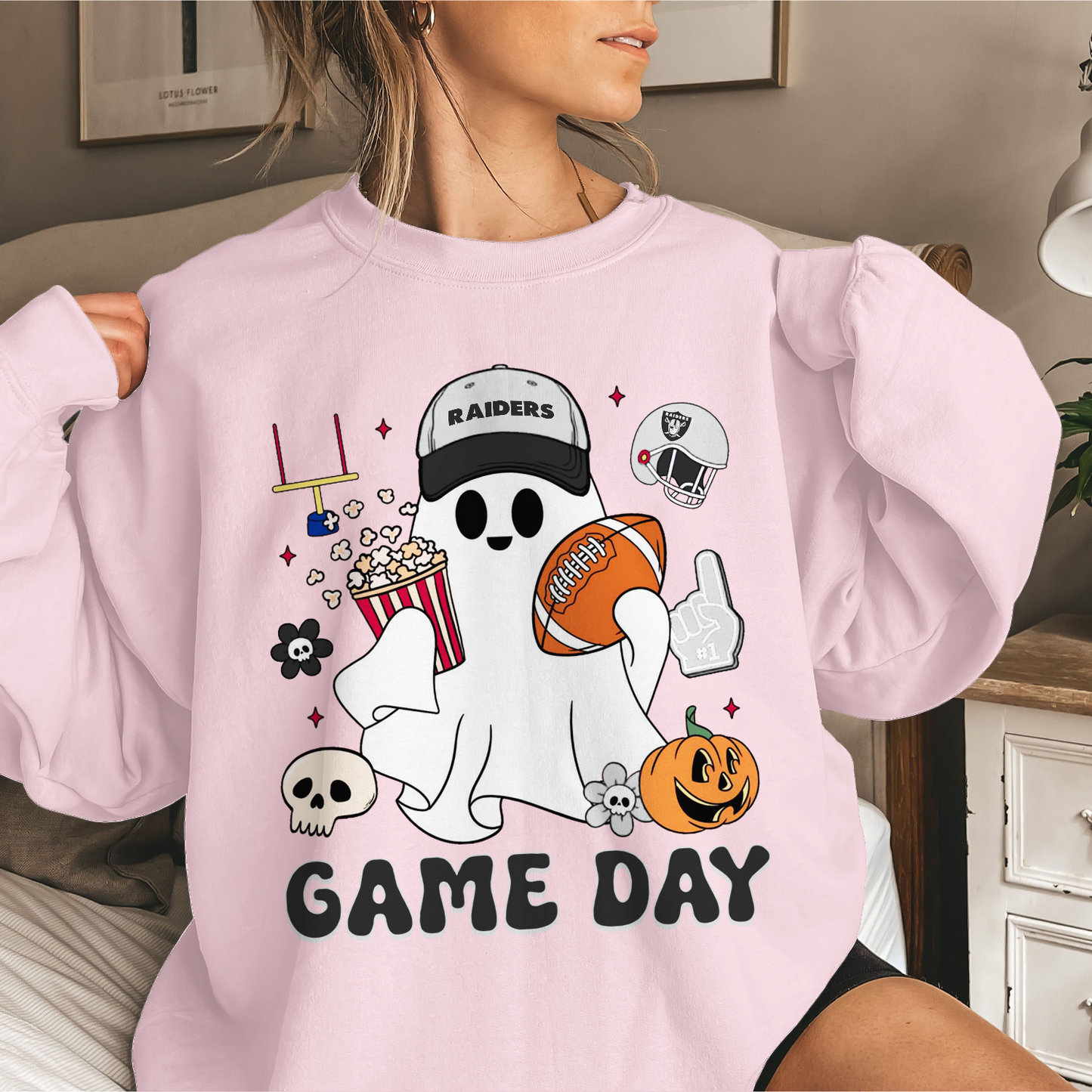 LVR Game Day Football Ghost Sweatshirt DDT NTL