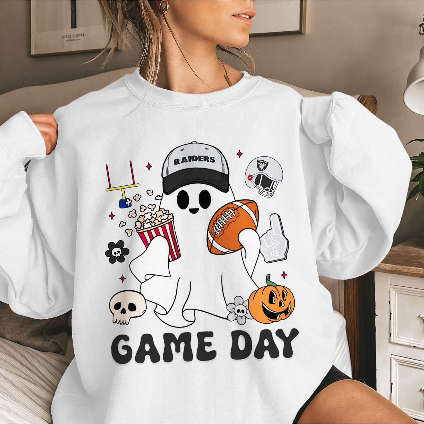 LVR Game Day Football Ghost Sweatshirt DDT NTL
