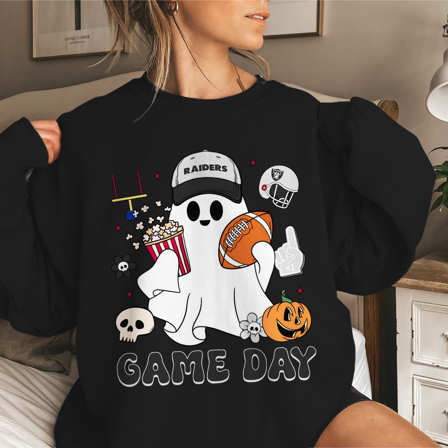 LVR Game Day Football Ghost Sweatshirt DDT NTL