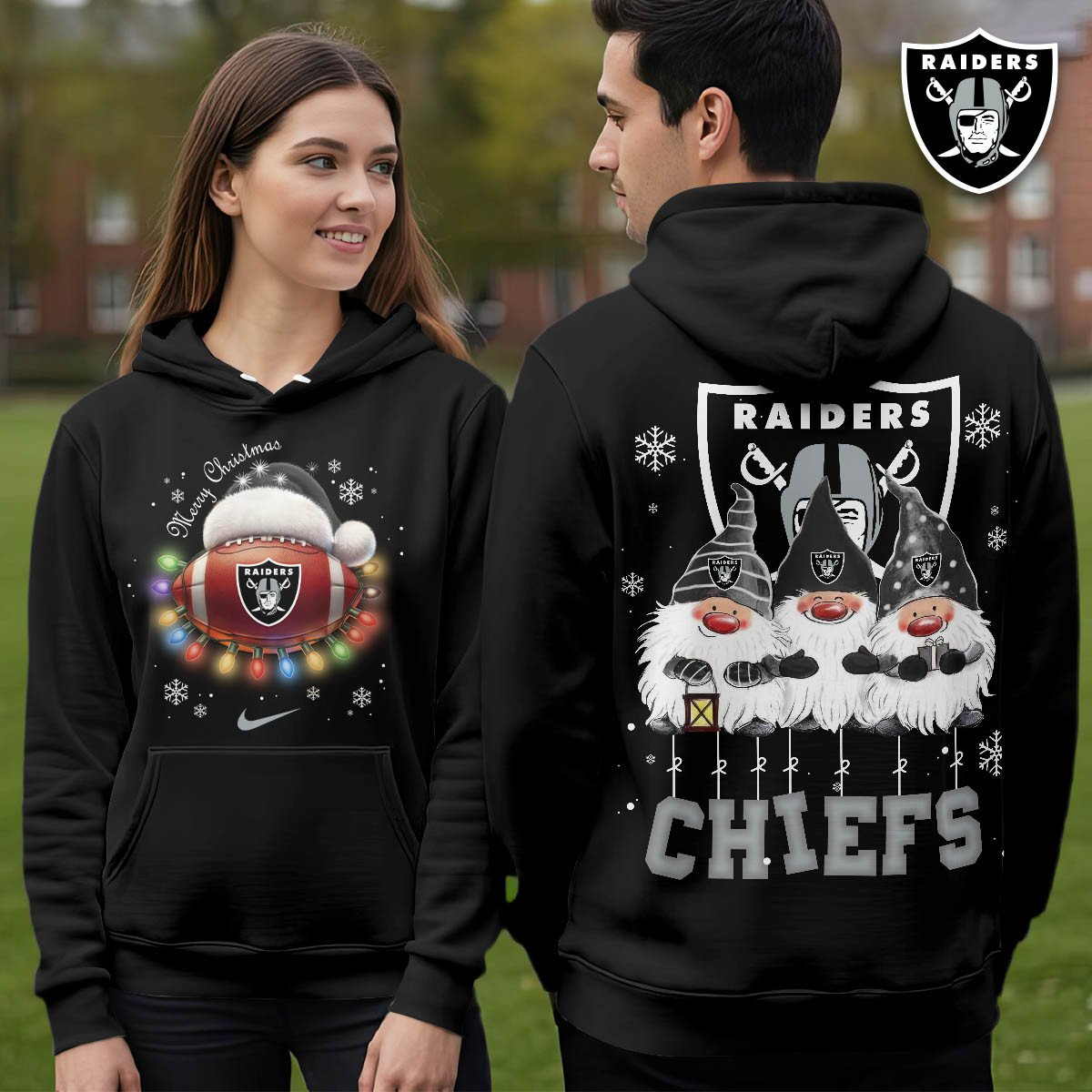 LVR Premium NFL Christmas Gnomes Hoodie DDT CTND